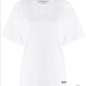 t by alexander wang white short sleeve top